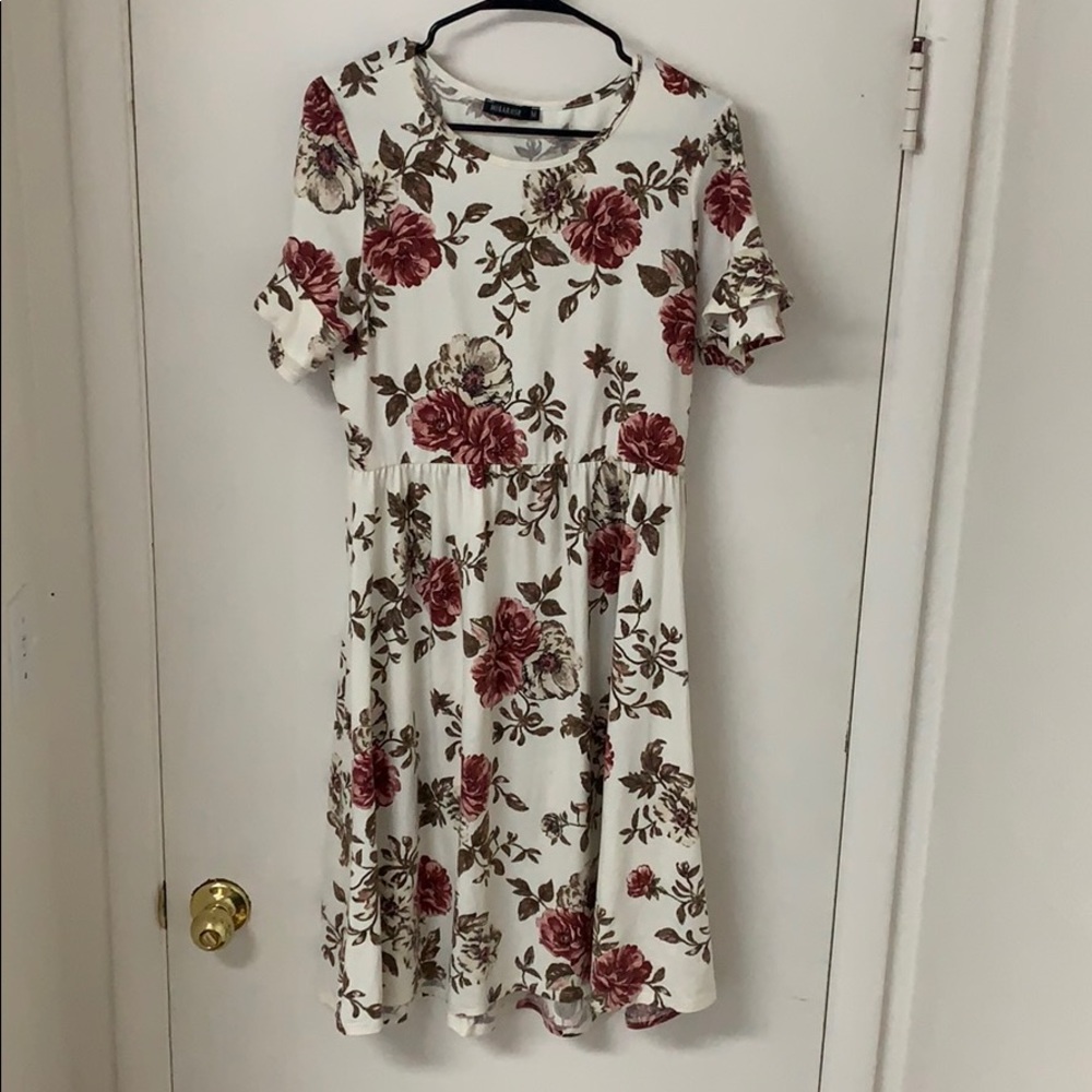 White floral dress